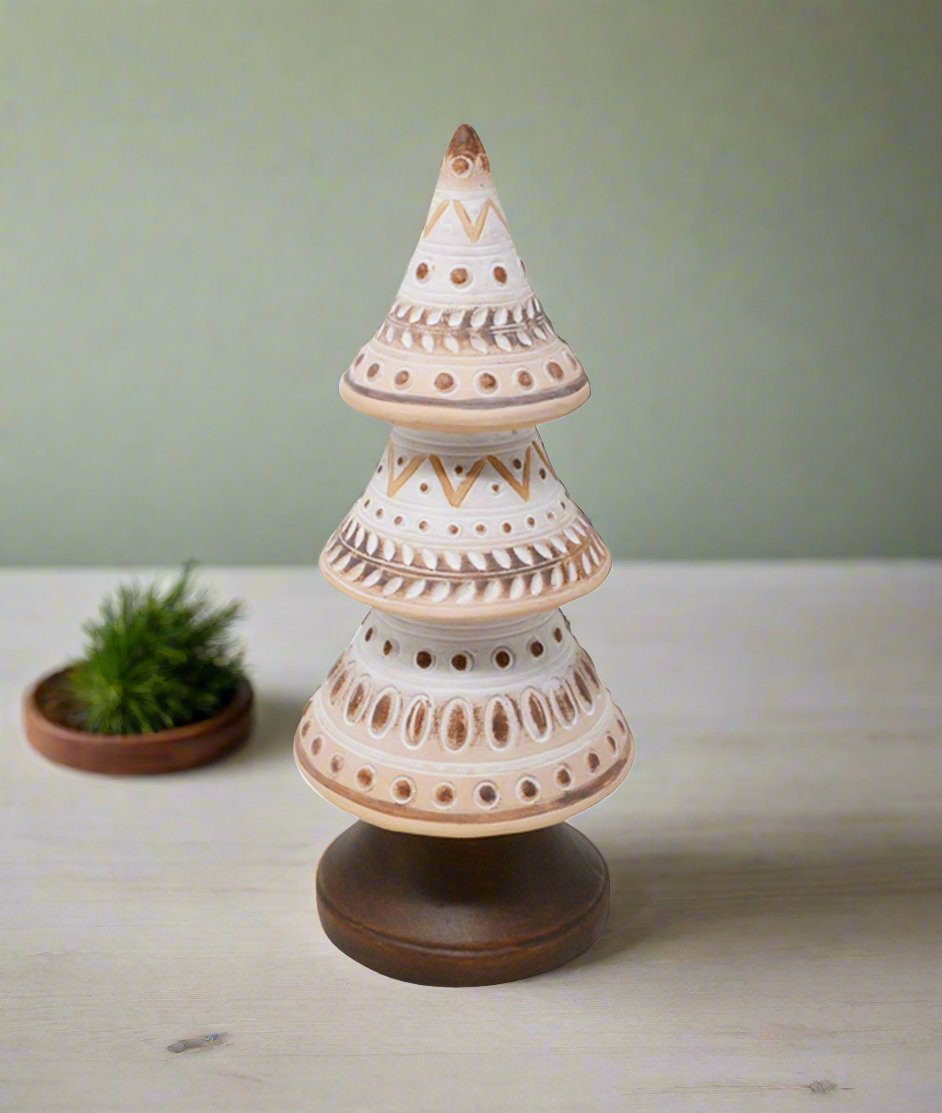 Brown Ceramic Fir Tree - Grow & Bloom Co.