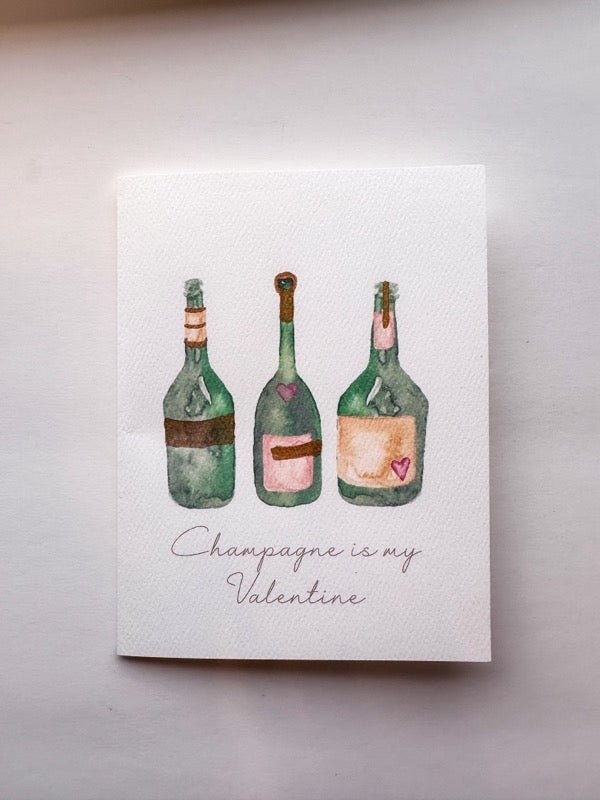 Champagne is My Valentine Card - VDK Atelier - Grow & Bloom Co.