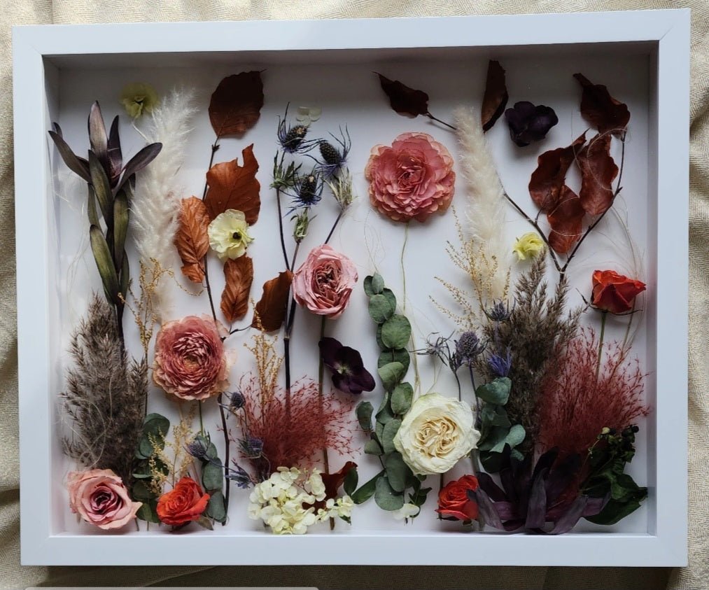 Custom Preserved Floral Shadowbox 11" x 14" - Grow & Bloom Co.