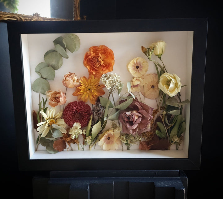 Custom Preserved Floral Shadowbox 11" x 14" - Grow & Bloom Co.