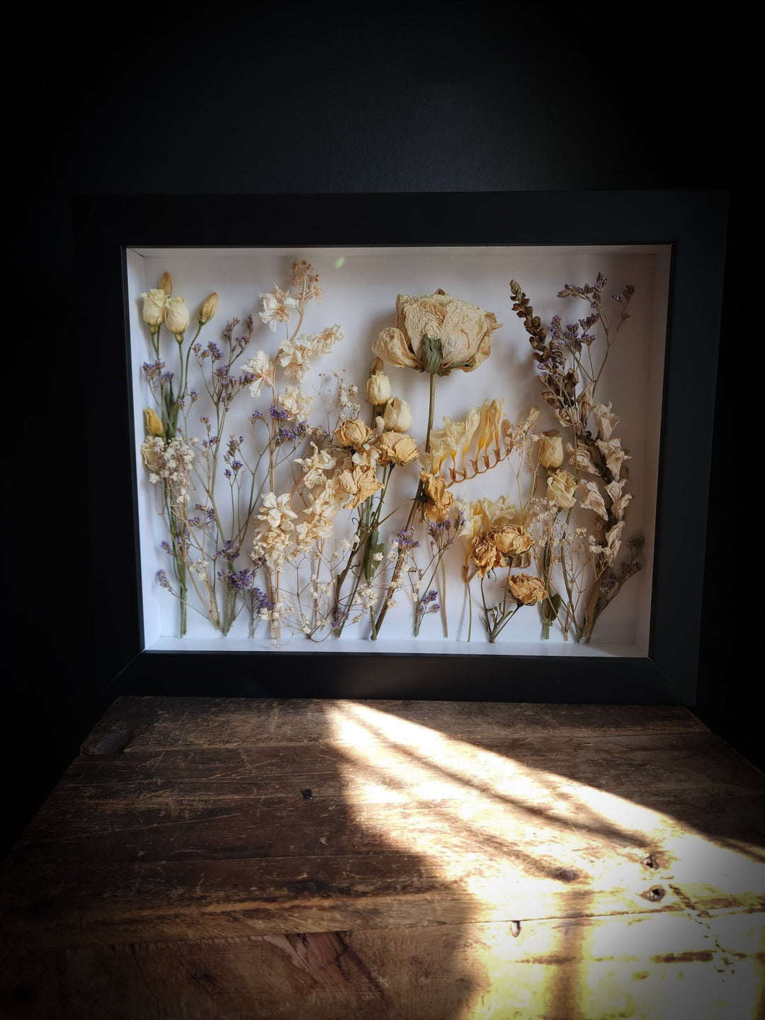 Custom Preserved Floral Shadowbox 11" x 14" - Grow & Bloom Co.