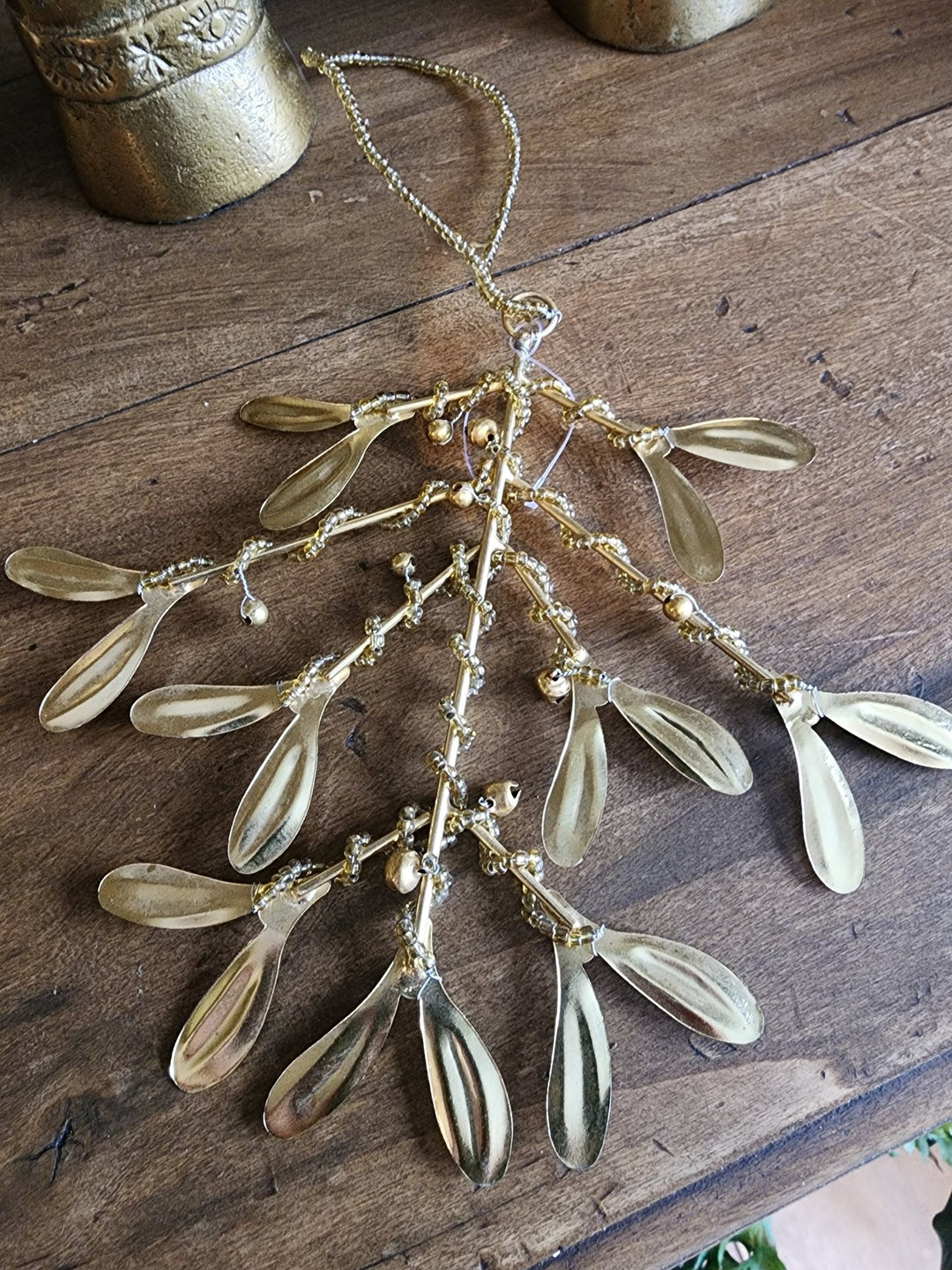 Gold Mistletoe Ornament - Grow & Bloom Co.