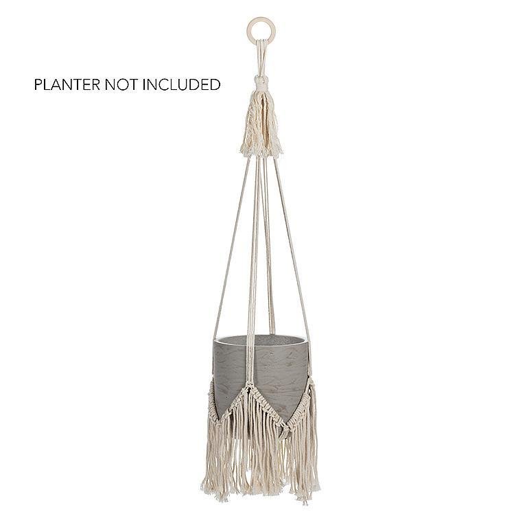 Macrame Planter Hanger w Fringe - 40" L 905 - Grow & Bloom Co.