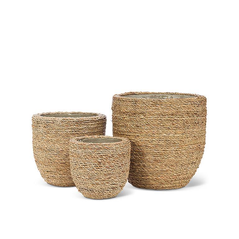 Seagrass Covered Planter - Assorted Sizes - Grow & Bloom Co.