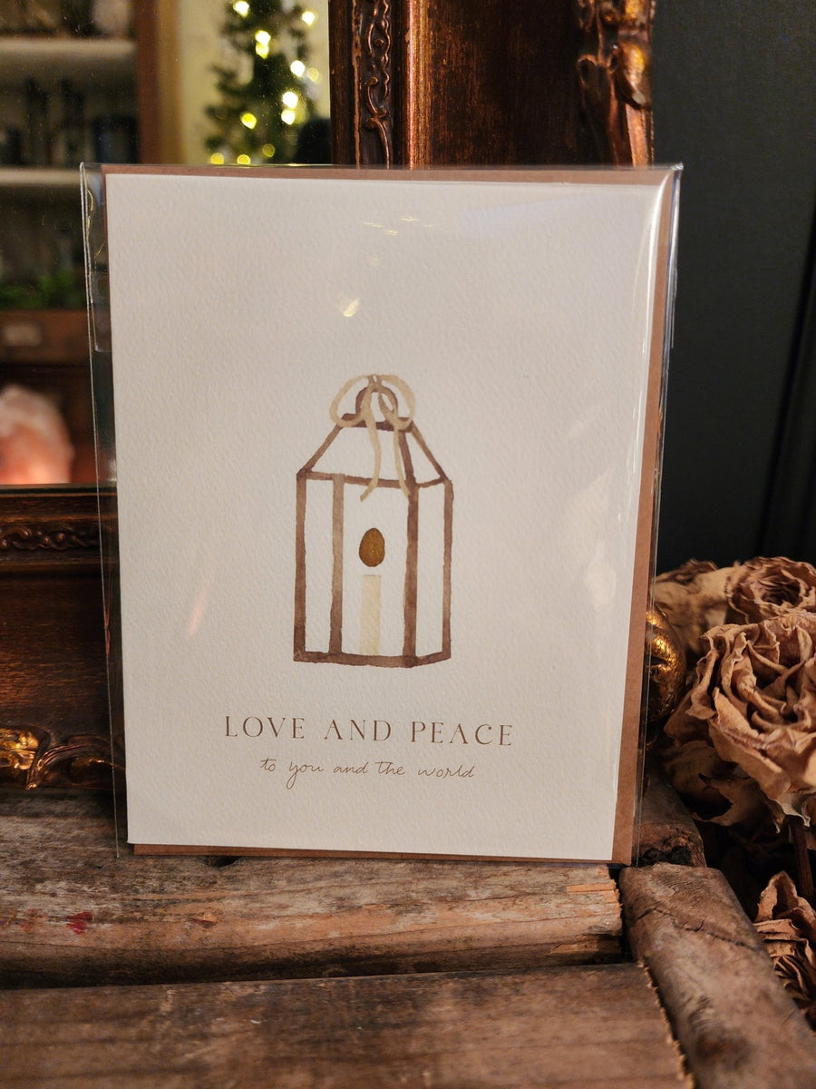 VDK Atelier Christmas Card Love and Peace - Grow & Bloom Co.