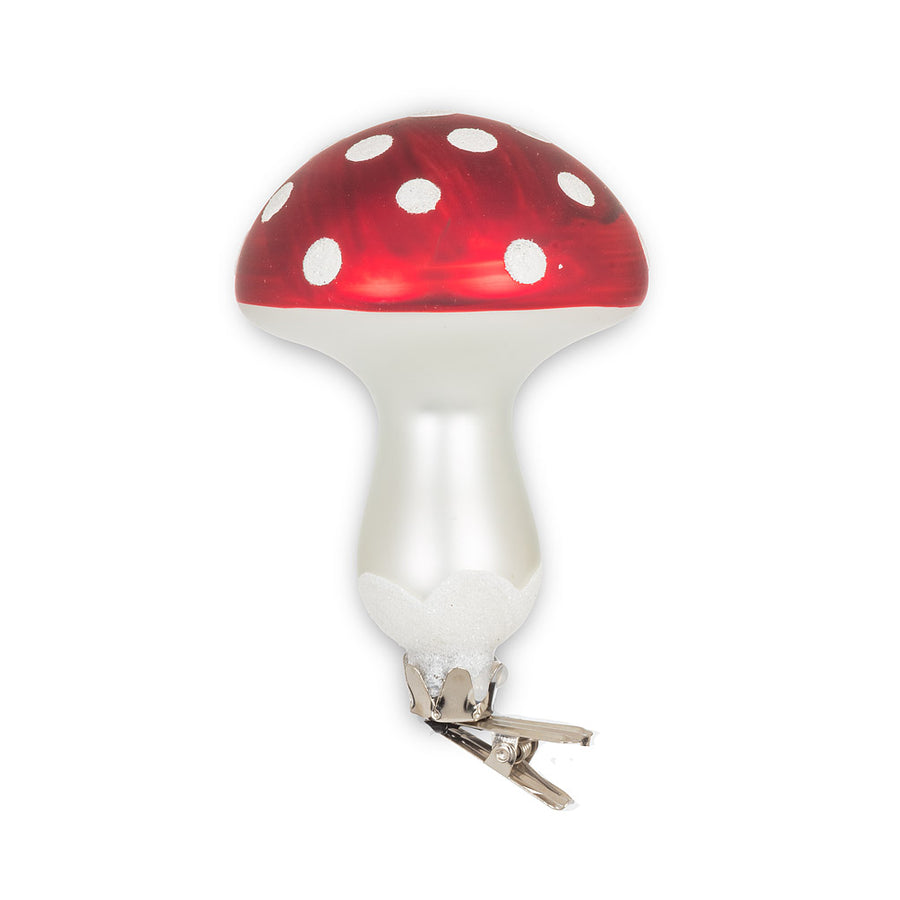 Mushroom Glass Clip Ornament - Grow & Bloom Co.